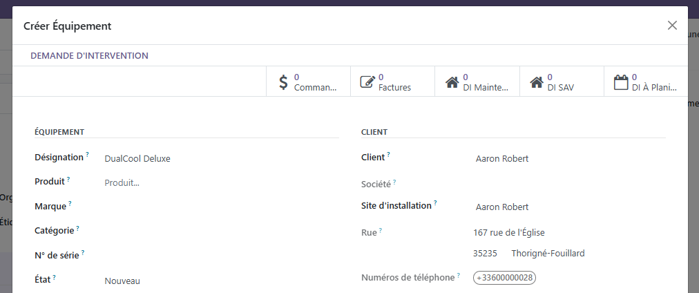 Créer un équipement sur OpenFire