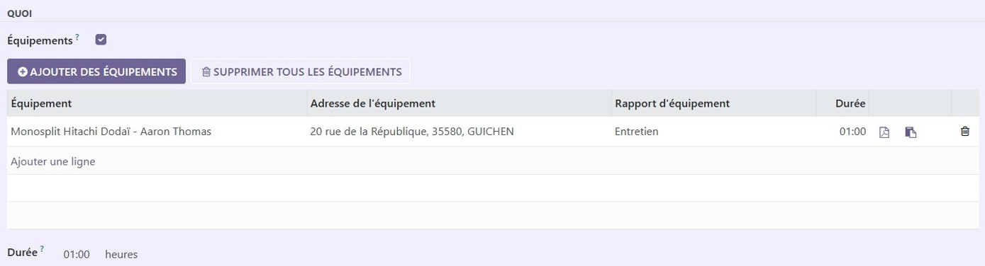 Planification des interventions