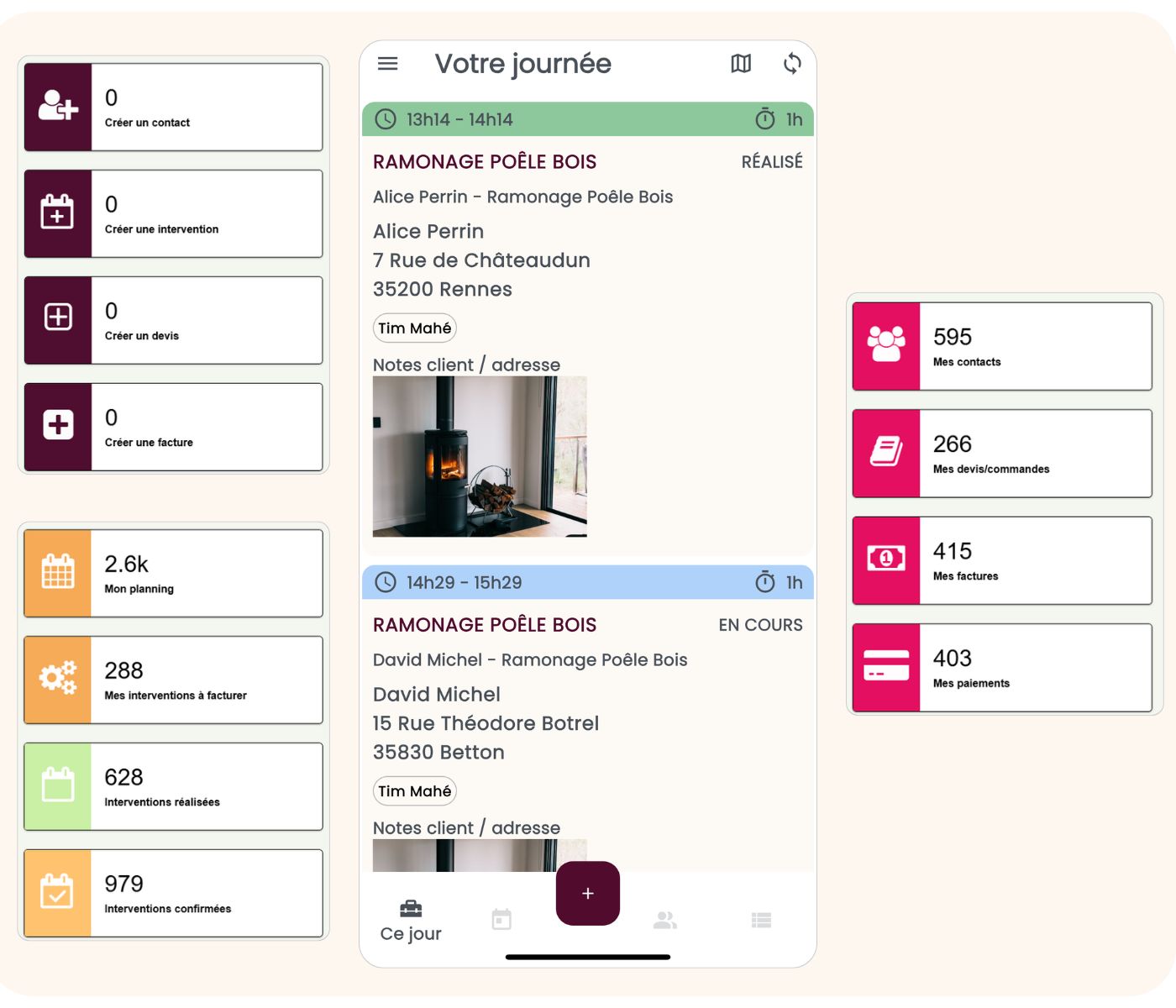 Open Fire Virtual Logiciel ERP pour Installation, Maintenance & SAV