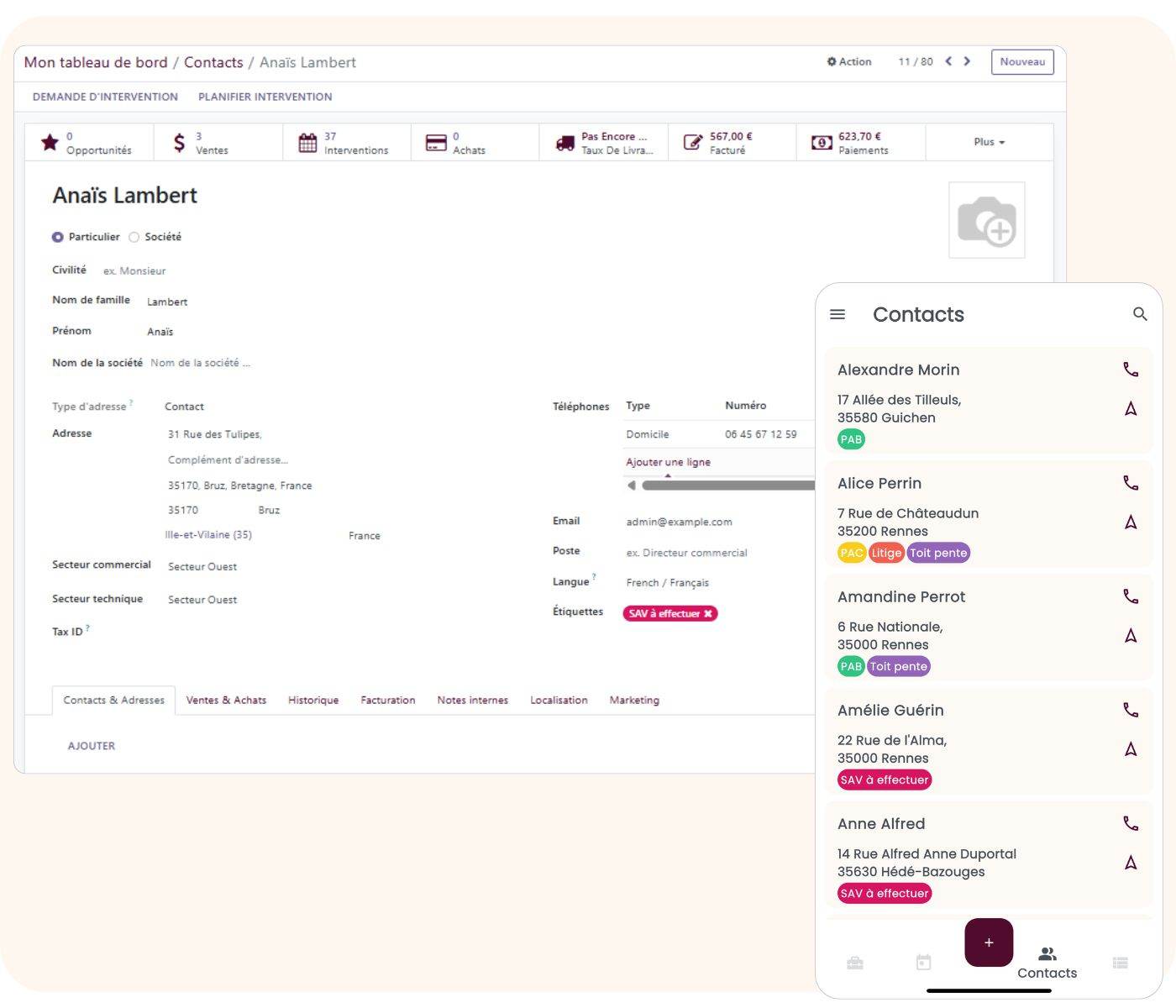 Logiciel de gestion des contacts