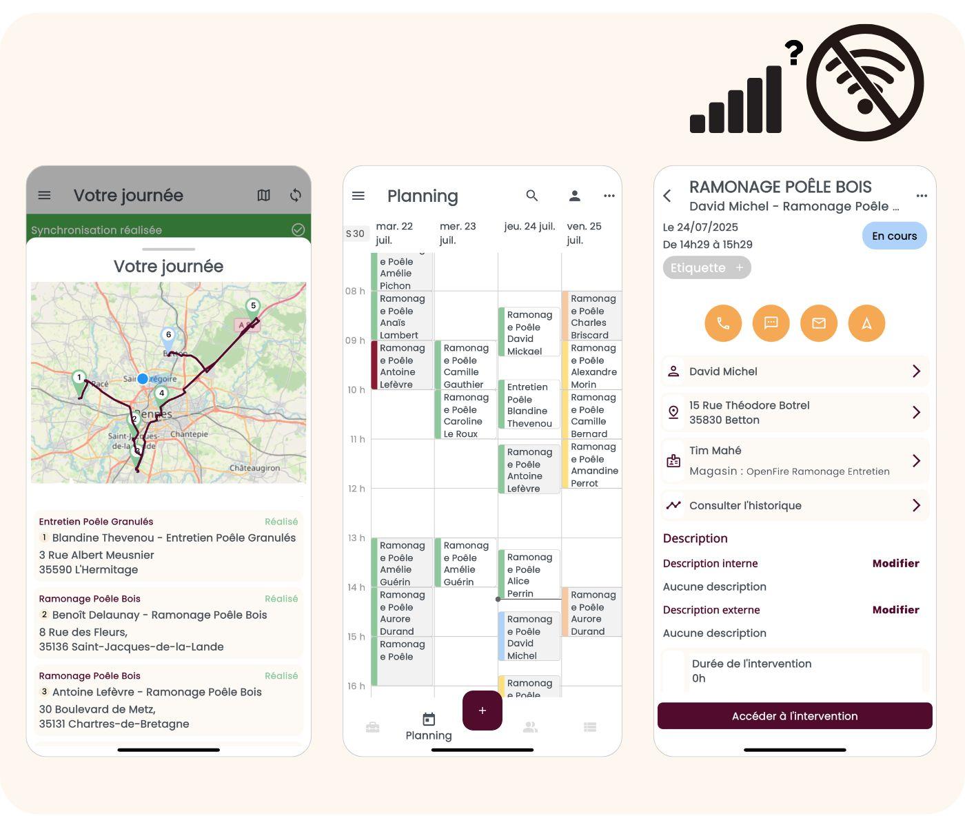 Logiciel de gestion hors connexion